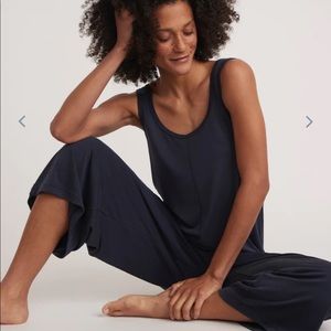 Marine Layer Luxe Rib Jumpsuit in Parisian Night, Small